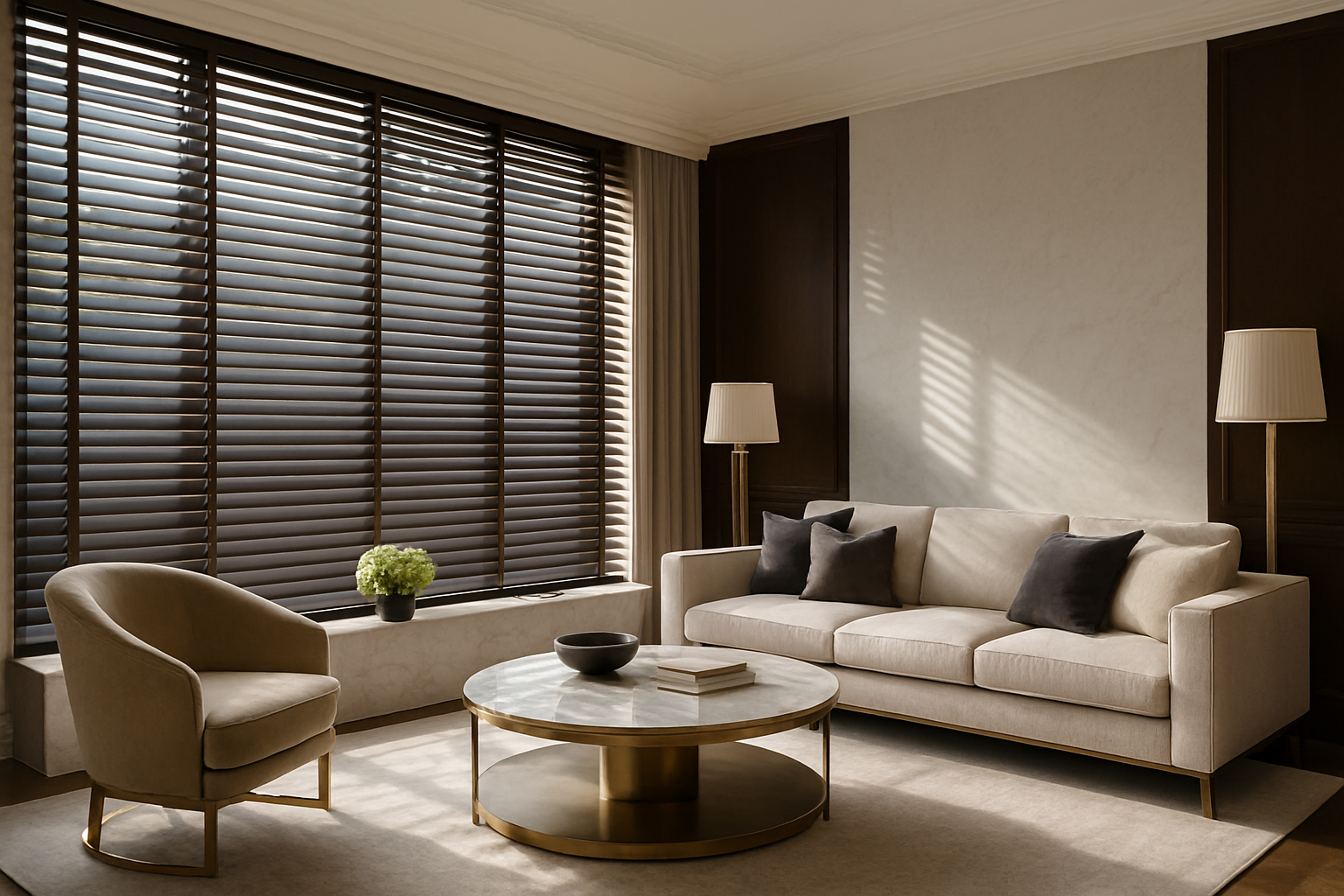 Quarto com cortinas blackout para controle total da luz